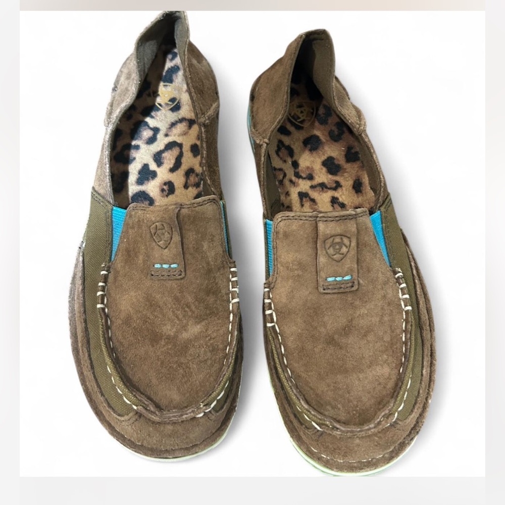 Ariat Brown and Blue Women's Loafers - Picture 2 of 8